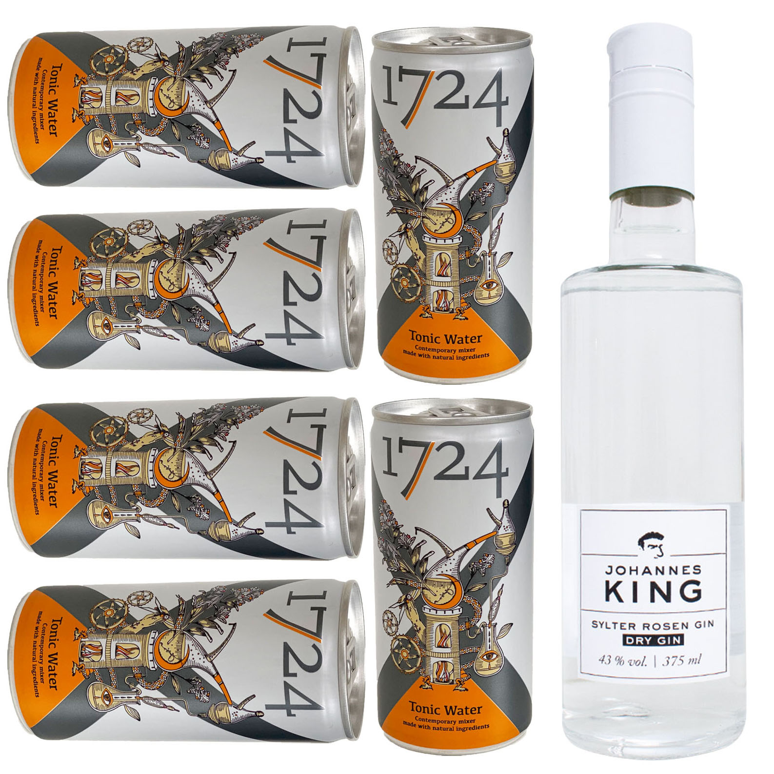 Kings Sylter Rosen Gin & 1724 Tonic Water Set