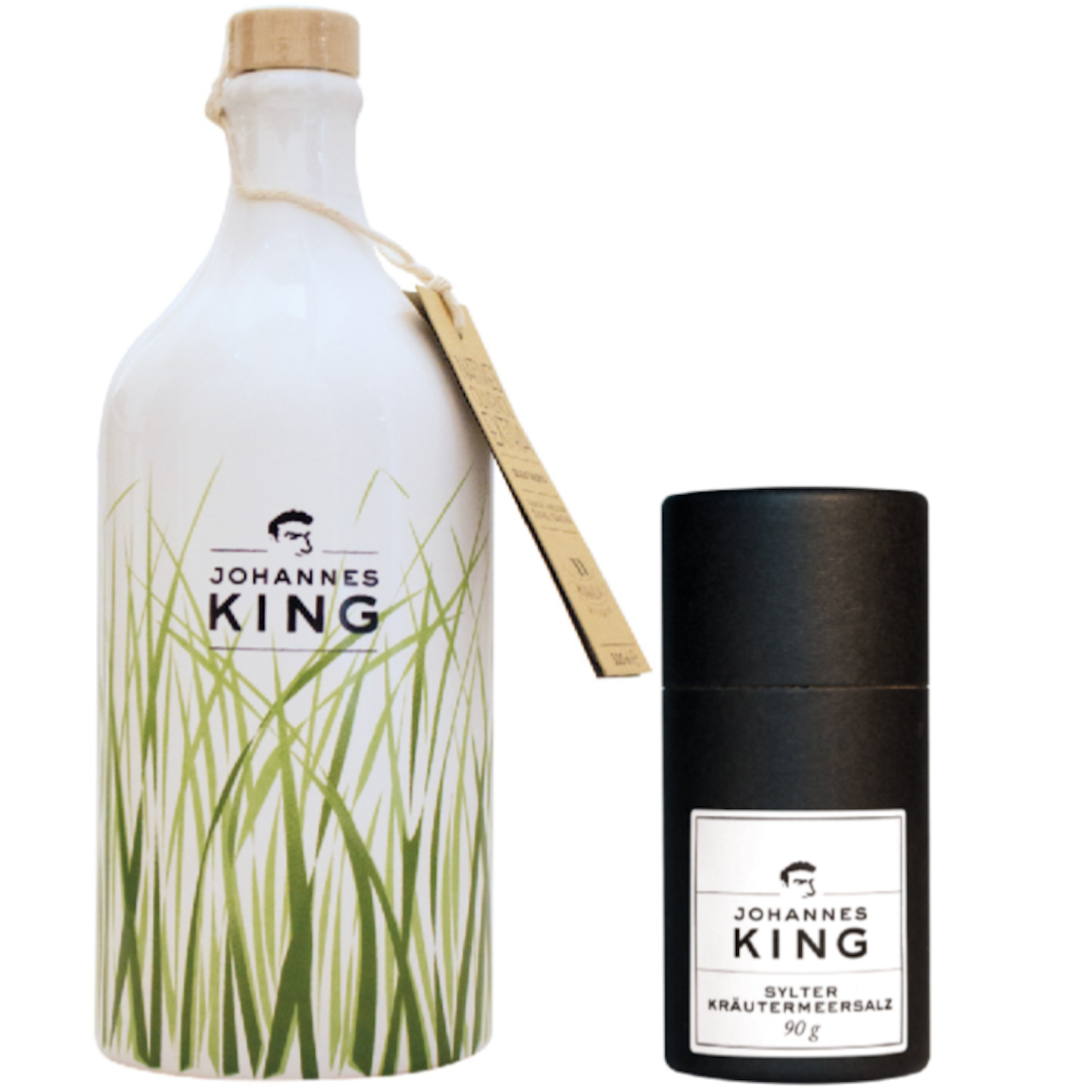 Kings Olivenöl in Tonflasche *Dünengras* mit Sylter Kräutermeersalz
